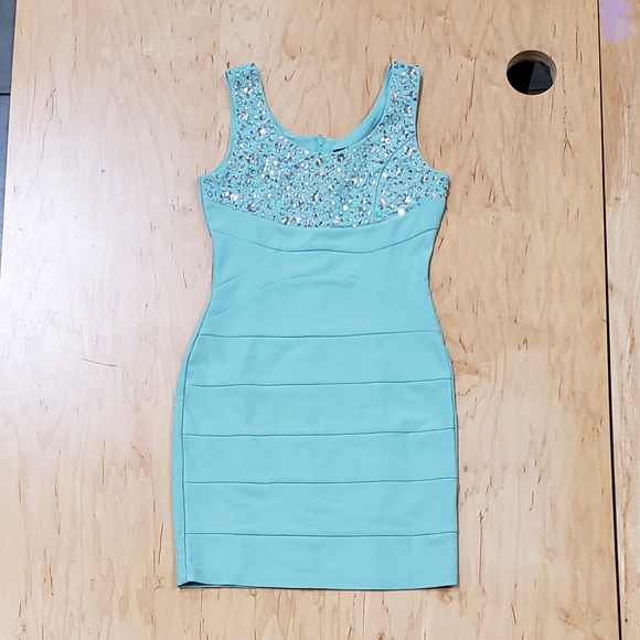 Deb Dresses & Skirts - Blue Green Mini Dress for Juniors - brand new